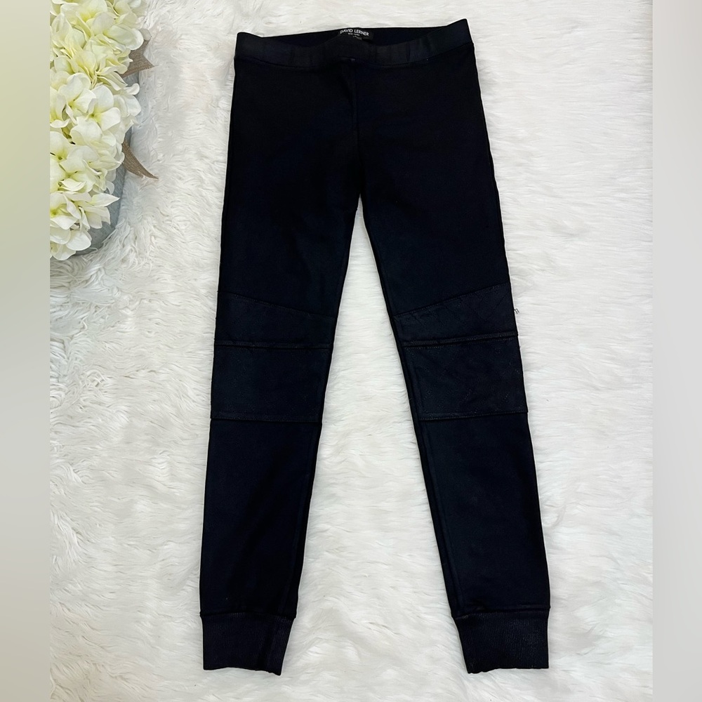 Women’s leggings size small by David Lerner, cropped bottom and knee patches.